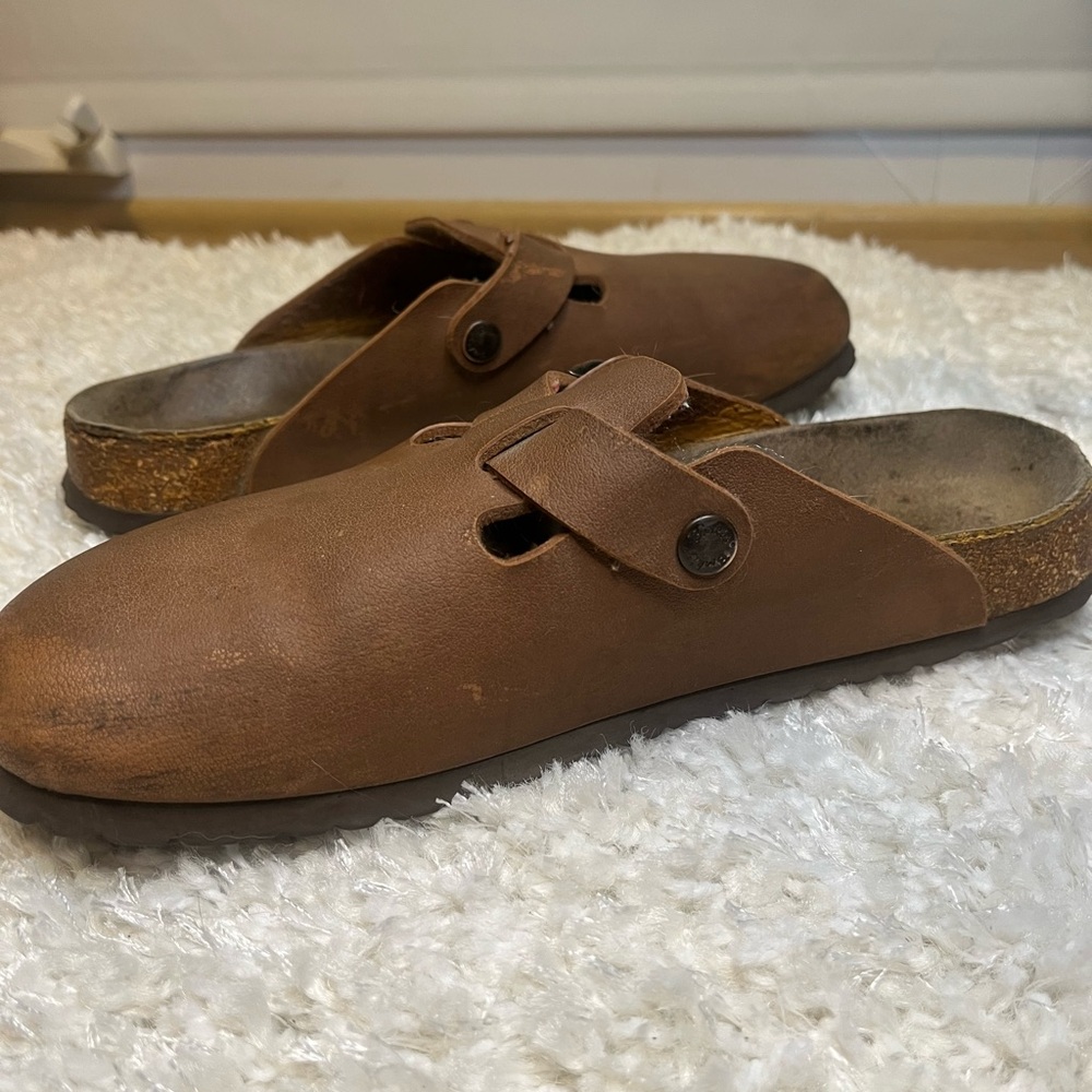 Birkenstock Birki’s Boston Brown Leather Clogs - Picture 10 of 13